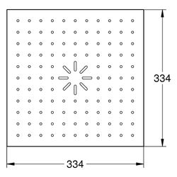 Grohe Rainshower Aqua Deckenbrausen-Abdeckung für Strahlbildner Duo, 334x334mm, Warm ... GROHE-104987DA00 4067393045199 (Abb. 1)