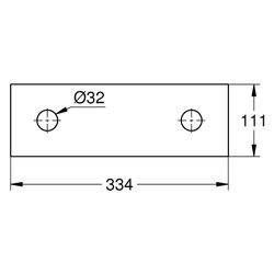 Grohe Rainshower Aqua Deckenbrausen-Abdeckung für 2 Strahlbildner, 334x111mm, Superst... GROHE-104993DC00 4067393045779 (Abb. 1)