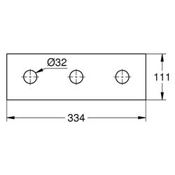 Grohe Rainshower Aqua Deckenbrausen-Abdeckung für 3 Strahlbildner, 334x111mm, Cool Su... GROHE-104994GL00 4067393045885 (Abb. 1)