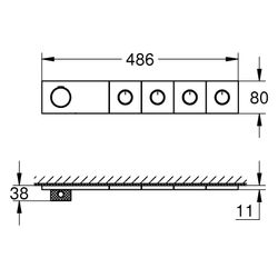 Grohe Grohtherm Aqua Tiles Unterputz-Thermostat, 4 Absperrventile, SmartControl, Cool... GROHE-106867GL00 4067393073123 (Abb. 1)