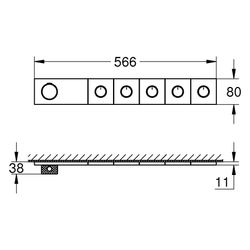 Grohe Grohtherm Aqua Tiles Unterputz-Thermostat, 5 Absperrventile, SmartControl, Warm... GROHE-106868DA00 4067393073222 (Abb. 1)