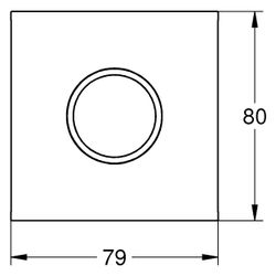 Grohe Grohtherm Aqua Tiles Metallplatte, Symbol Kopfbrause 1 für Grohtherm Aqua Tiles... GROHE-106887KF00 4067393073529 (Abb. 1)