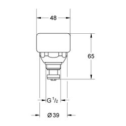 Grohe Oberteil Selbstschluss, 1/2", Long-Life, Chrom, 11011000... GROHE-11011000 4005176020384 (Abb. 1)