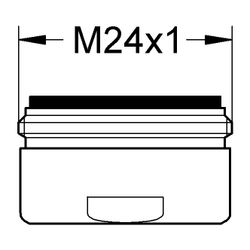 Grohe Laminar Strahlregler, M24x1, 7,5-9,0l/min bei 3 bar, Weiß, 13960L00... GROHE-13960L00 4005176175091 (Abb. 1)