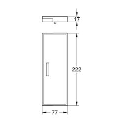 Grohe Eurocube Ablage für Brausebatterie 23145000, 17x222x77mm, Kunststoff, Matt, 18541... GROHE-18541000 4005176910869 (Abb. 1)