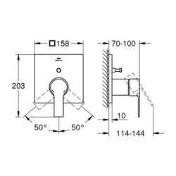 Grohe Allure Einhand-Wannenbatterie, Warm Sunset, Fertigmontageset für Rapido SmartBox... GROHE-19315DA1 4005176514050 (Abb. 1)