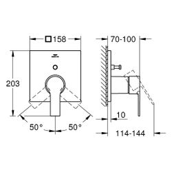 Grohe Allure Einhand-Wannenbatterie, Fertigmontageset Unterputz, mit Umsteller, Satin S... GROHE-19315MS1 4005176945113 (Abb. 1)