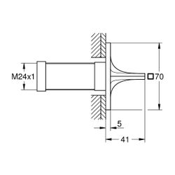 Grohe Allure Unterputz-Ventil Oberbau Warm Sunset ohne Unterputz-Einbaukörper, Hebelgri... GROHE-19334DA1 4005176513459 (Abb. 1)