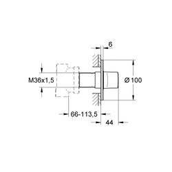 Grohe 5-Wege-Umstellung Veris 66mm, Chrom, 19448000... GROHE-19448000  (Abb. 1)