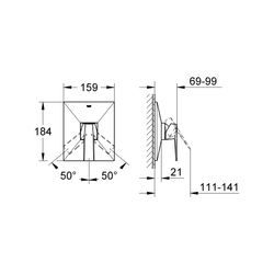 Grohe Allure Brillant Einhand-Brausebatterie, Fertigmontageset für Rapido E, Chrom, 197... GROHE-19789000 4005176899058 (Abb. 1)