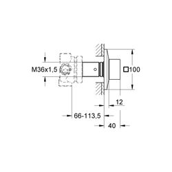 Grohe Allure Brilliant 5-Wege-Umstellung, Fertigmontageset für 29 033, Hard Graphite, 19798A00... GROHE-19798A00  (Abb. 1)