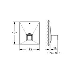 Grohe Allure Brilliant Thermostat-Zentralbatterie, Fertigmontageset für Rapido T, Chrom, 19887000... GROHE-19887000  (Abb. 1)