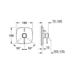 Grohe Grandera Einhand-Wannenbatterie, Fertigmontageset für Rapido E, Chrom/Gold, 19920... GROHE-19920IG0 4005176924156 (Abb. 1)