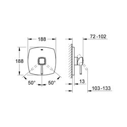 Grohe Grandera Einhand-Brausebatterie, Fertigmontageset für Rapido E, Chrom, 19932000... GROHE-19932000 4005176930713 (Abb. 1)