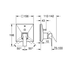 Grohe Allure Brilliant Einhand-Wannenbatterie, Fertigmontageset für Rapido SmartBox, Hard Graphite, ... GROHE-24072A00  (Abb. 1)