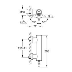 Grohe Atrio Einhand-Brausebatterie Warm Sunset gebürstet, Wandmontage... GROHE-24366DL0 4005176952333 (Abb. 1)