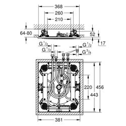 Grohe Rainshower Aqua 15" Deckenbrause, 3 Strahlarten, mit SpeedClean, Phantom Black, 2... GROHE-26888KF0 4067393057253 (Abb. 1)