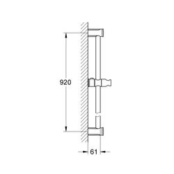 Grohe Tempesta Rustic Brausestange mit verdeckter Befestigung, 900mm, Chrom, 27520000... GROHE-27520000  (Abb. 1)