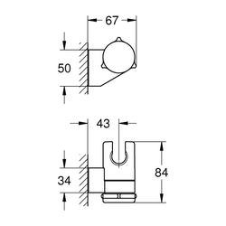 Grohe Tempesta Wandbrausehalter verstellbar, Chrom... GROHE-27595001 4005176681097 (Abb. 1)