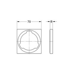 Grohe Ausgleichsscheibe für Rainshower F-Series eckige Konsole, StarLight, 27617000... GROHE-27617000  (Abb. 1)
