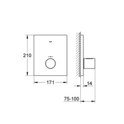 Grohe Thermostatbatterie Grohtherm F Chrom Fertigmontageset für Rapido T, Chrom... GROHE-27619000 4005176898297 (Abb. 1)