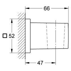 Grohe Euphoria Cube Wandbrausehalter, verdeckte Befestigung, Mattschwarz, 276932430... GROHE-276932430 4067393007388 (Abb. 1)