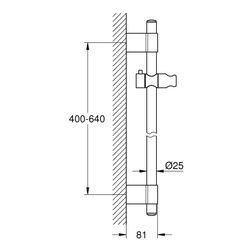 Grohe Power and Soul Brausestange, 600mm, Chrom, 27784000... GROHE-27784000 4005176913976 (Abb. 1)