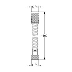 Grohe Brauseschlauch Relexaflex 1.500mm, G 1/2" x G 1/2", knickfest, Aranja/Gold, 28151... GROHE-28151AG0 4005176069970 (Abb. 1)