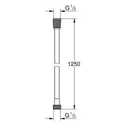 Grohe, Silverflex, Brauseschlauch, 1.250mm, TwistStop, AntiFold, Chrom, 28362001... GROHE-28362001 4005176933264 (Abb. 1)