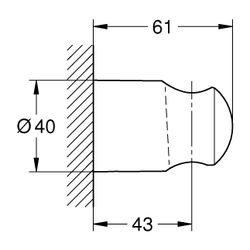 Grohe Tempesta Wandbrausehalter Chrom, 28605001... GROHE-28605001 4005176767586 (Abb. 1)