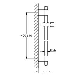 Grohe Rainshower Brausestange, 600mm, Chrom, 28797001... GROHE-28797001  (Abb. 1)
