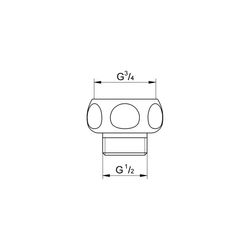 Grohe Adapter IG 3/4" x AG 1/2", Weiß, 28817L00... GROHE-28817L00  (Abb. 1)