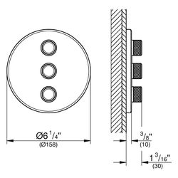 Grohe Grohtherm SmartControl 3-fach Unterputzventil, Fertigmontageset für Rapido SmartB... GROHE-29122MG0 4005176944291 (Abb. 1)
