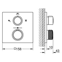 Grohe Allure Thermostat-Brausebatterie 29181, integr. 2-Wege-Umstellung, Fertigmontages... GROHE-29181MS2 4005176945281 (Abb. 1)