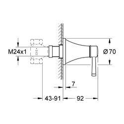 Grohe Grandera Unterputz-Ventil Oberbau Chrom Fertigmontageset... GROHE-29420000 4005176757891 (Abb. 1)