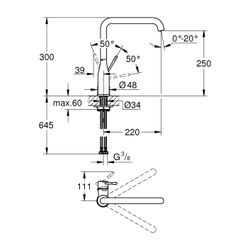 Grohe Essence 1-Loch-Einhand-Spültischbatterie hoher Auslauf, Warm Sunset gebürstet, 30... GROHE-30505DL0 4005176720079 (Abb. 1)