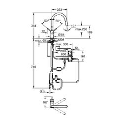 Grohe Minta Touch Elektronische 1-Loch-Einhand-Spültischbatterie, C-Auslauf, Chrom, her... GROHE-31358002 4005176465000 (Abb. 1)