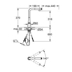Grohe Zedra SmartControl Spültischbatterie, 1-Loch-Montage, Volumensteuerung und Temper... GROHE-31593DC2 4005176521959 (Abb. 1)