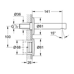 Grohe Essence E Infrarot-Elektronik für Waschtisch-Wandarmatur, Trafo 230 V AC/12 V DC,... GROHE-36252000 4005176870255 (Abb. 1)