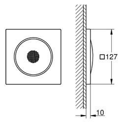 Grohe Rainshower F-Series Musikmodule, 127x127mm je Modul, Satin Graphite, 36473MG0... GROHE-36473MG0 4005176944505 (Abb. 1)