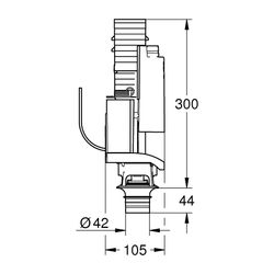 Grohe 2-Mengen-Umrüstset für Spülkasten GD 2, 6-9 Liter einstellbar, 2-Mengen-Ablaufven... GROHE-38736000 4005176837517 (Abb. 1)