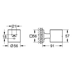 Grohe Allure Halter für Glas 40 882 000 oder Seifenschale 40 886 000, Phantom Black, 40... GROHE-40278KF1 4067393055761 (Abb. 1)