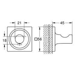 Grohe Allure Bademantelhaken, Phantom Black, 40284KF1... GROHE-40284KF1 4067393055785 (Abb. 1)