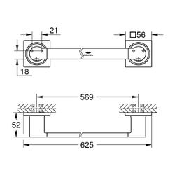 Grohe Allure Badetuchhalter, Supersteel... GROHE-40341DC1 4005176953613 (Abb. 1)