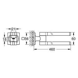 Grohe Allure Doppel-Handtuchhalter, Phantom Black, 40342KF1... GROHE-40342KF1 4067393055792 (Abb. 1)