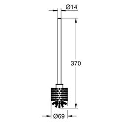 Grohe Ersatzbürste für Essentials Toilettenbürstengarnitur, Nickel, 40392BE0... GROHE-40392BE0 4005176520617 (Abb. 1)