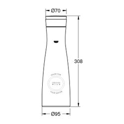 Grohe Glaskaraffe Blue 1 Liter mit Verschluss-Deckelset, 40405001... GROHE-40405001 4005176698019 (Abb. 1)