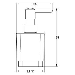 Grohe Selection Cube Seifenspender für Selection Cube Halter, Mattschwarz, 408052430... GROHE-408052430 4067393083344 (Abb. 1)
