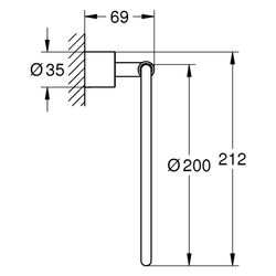 Grohe Atrio Handtuchring, Satin Steel, 40887MS0... GROHE-40887MS0 4005176946127 (Abb. 1)