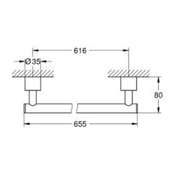 Grohe Atrio Badetuchhalter Warm Sunset gebürstet 600mm... GROHE-40889DL0 4005176952753 (Abb. 1)